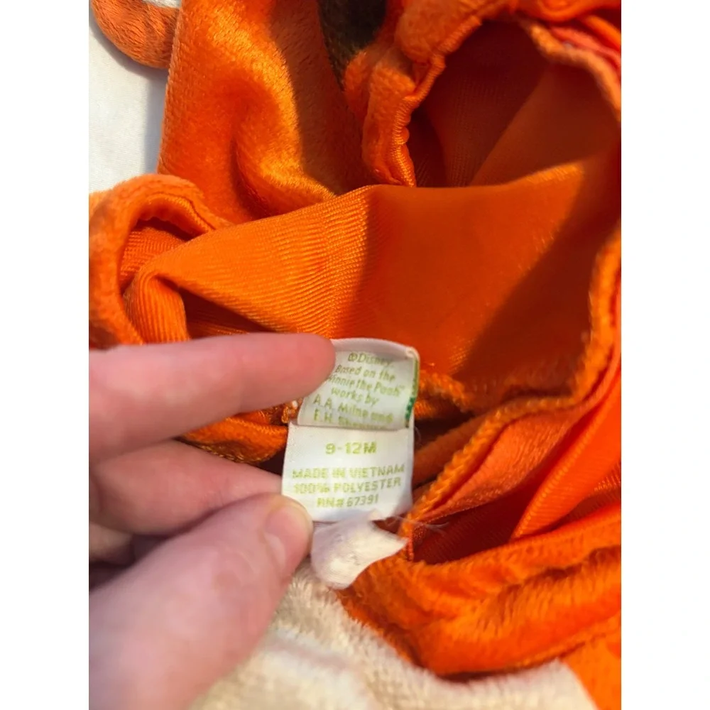 Disney Baby Tigger Costume Plush Hooded Jumpsuit Orange 9-12M Winnie the Pooh